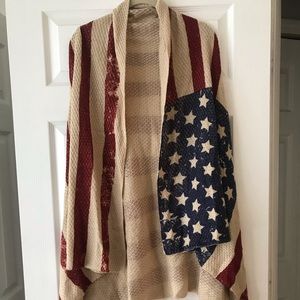 Stars and Stripes Sleeveless Cardigan